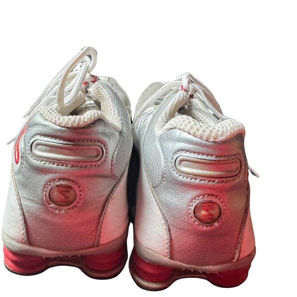 Nike Shox NZ White Metallic Silver Red Running Shoes 315161-104 Mens 12 - Picture 7 of 7